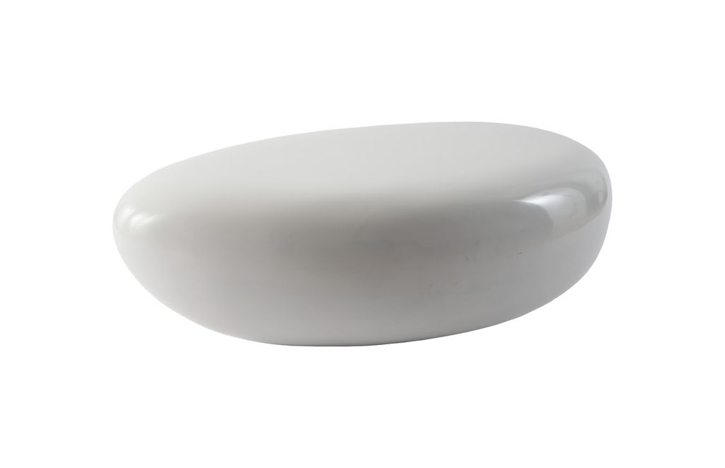 Preview image for River Stone Coffee Table, Small, Gel Coat White