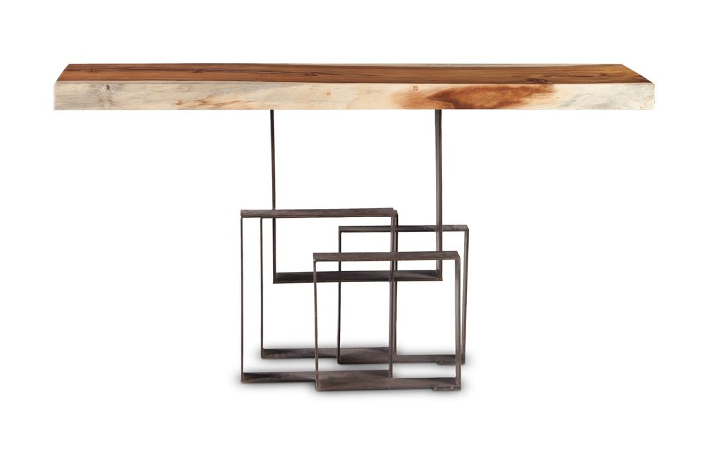 Preview image for Score Console Table, Chamcha Wood, Iron Base