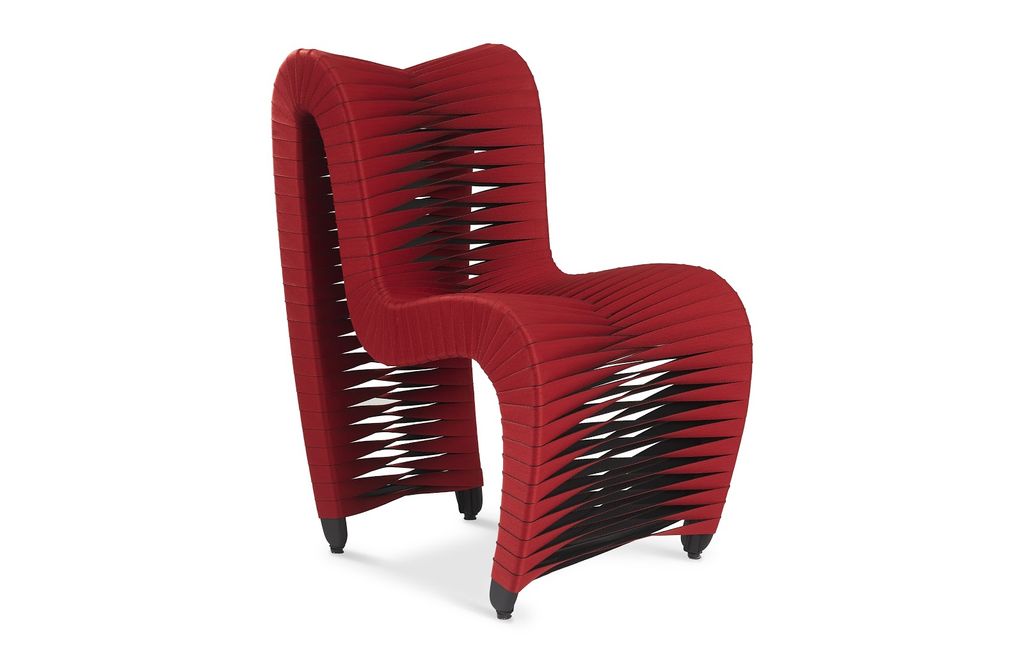 Preview image for Seat Belt Dining Chair, Red/Black
