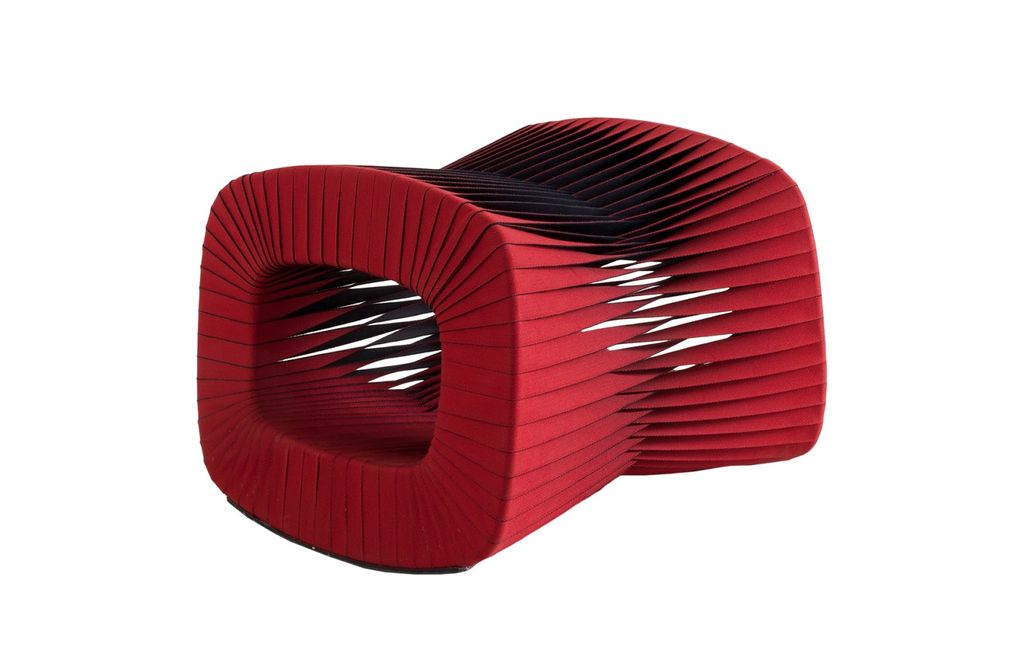 Preview image for Seat Belt Ottoman, Red
