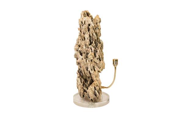Stalagmite Lamp Polished Brass, Medium, Glass Base, Assorted Size And Shape