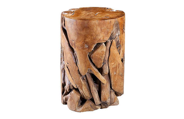 Teak Chunk Side Table