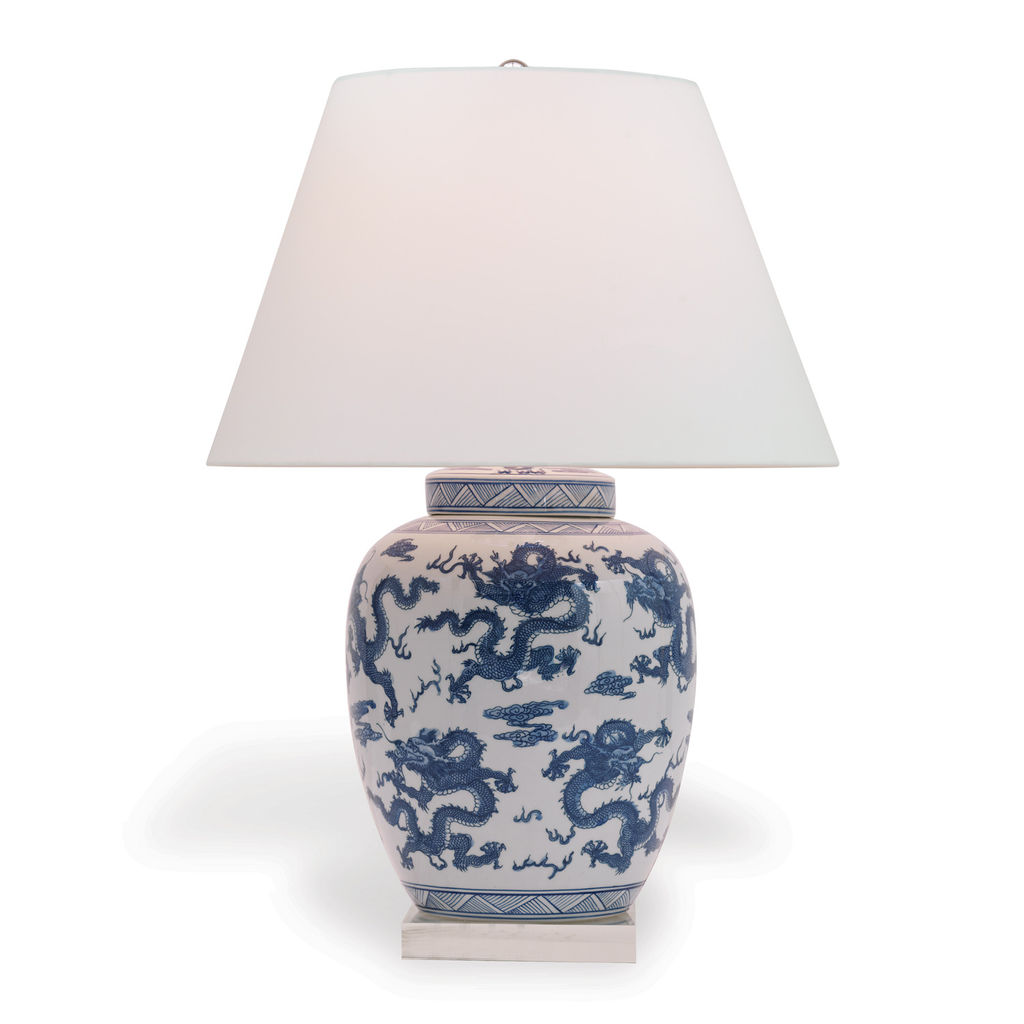Preview image for Dragon Navy Lamp 29" H