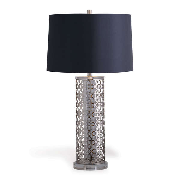 Luis Nickel Lamp 32" H