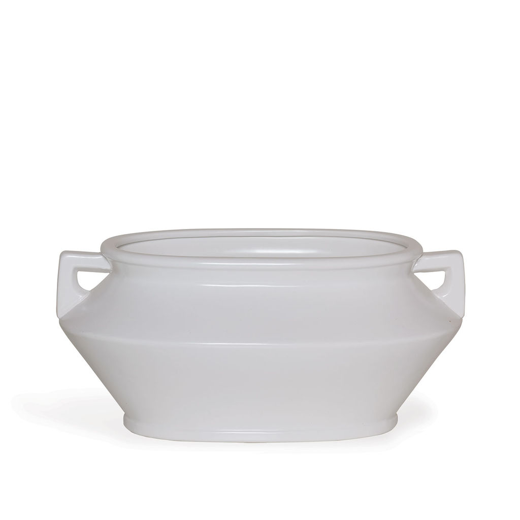 Preview image for Santorini White Oval Planter