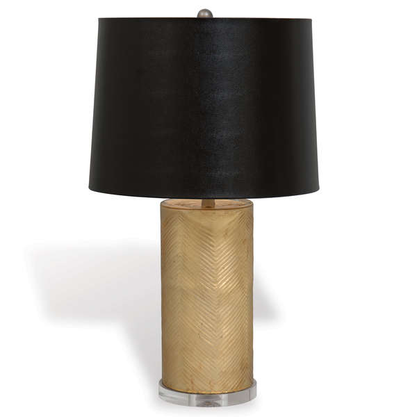 Westwood Lamp Gold With Black Lizard Shade 29" H