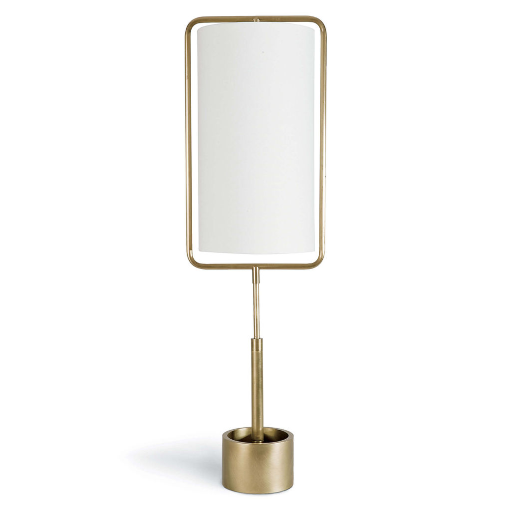 Preview image for Geo Rectangle Table Lamp (Natural Brass)