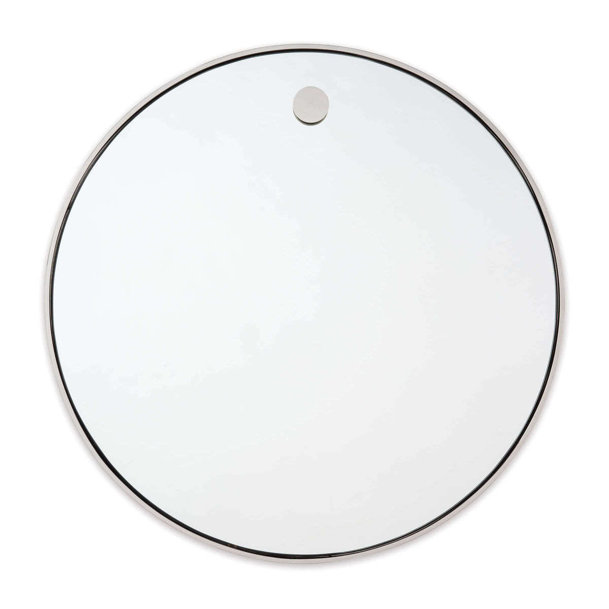 Hanging Circular Mirror (Polished Nickel)