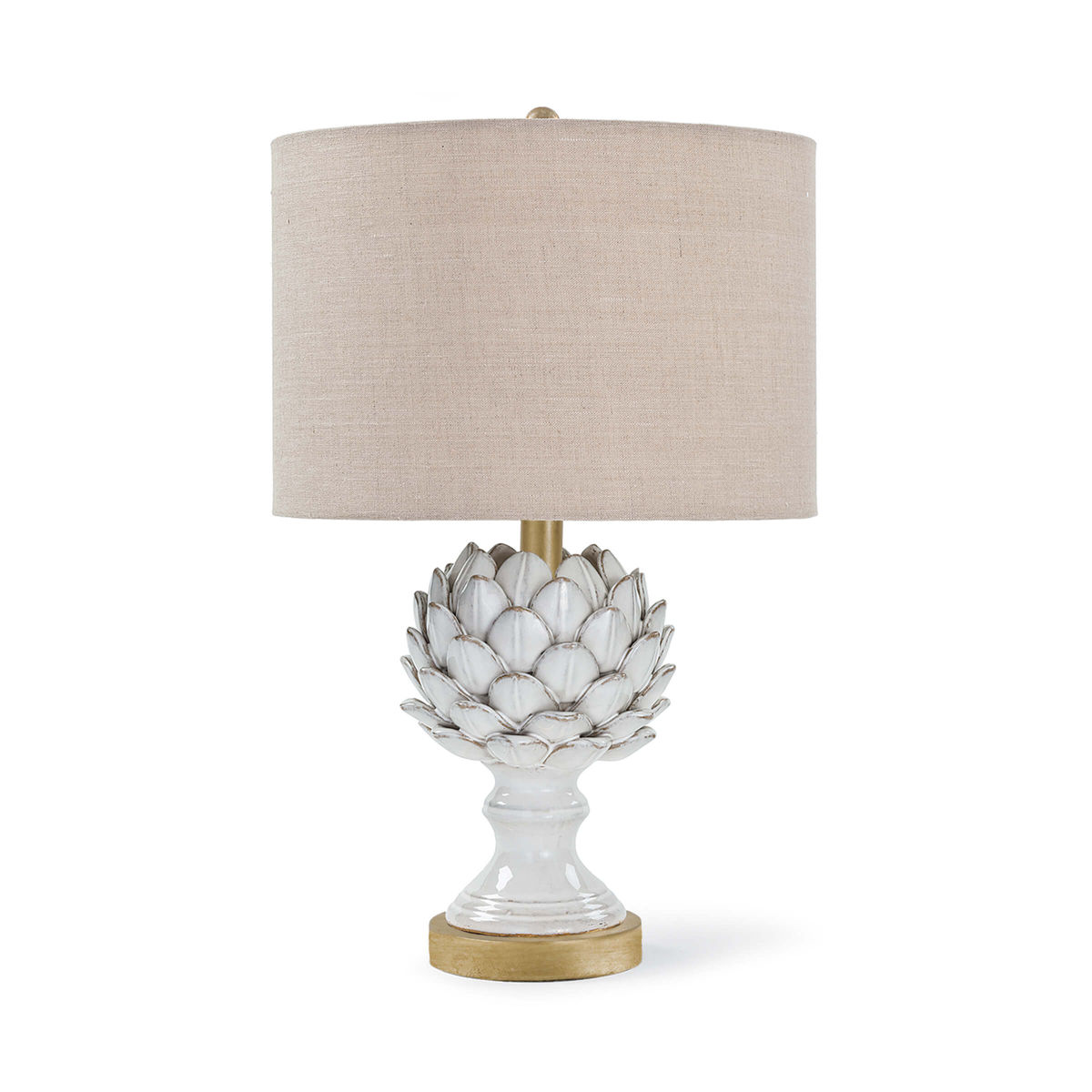 Shop Artichoke Ceramic Table Lamp (Off White) from Peggy Haddad Interiors Home on Openhaus