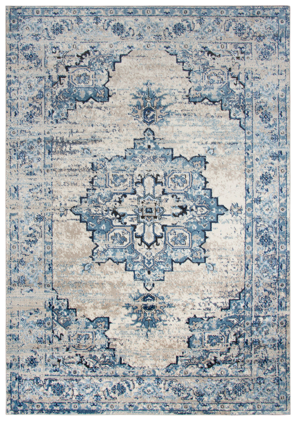 Preview image for Blue 5’2" X 7’3" Power-Loomed Rug