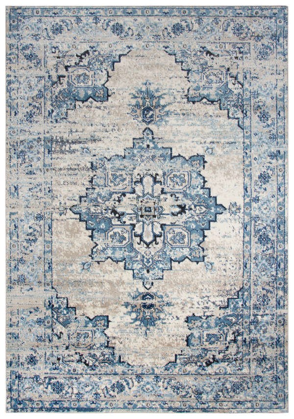 Blue 5’2" X 7’3" Power-Loomed Rug