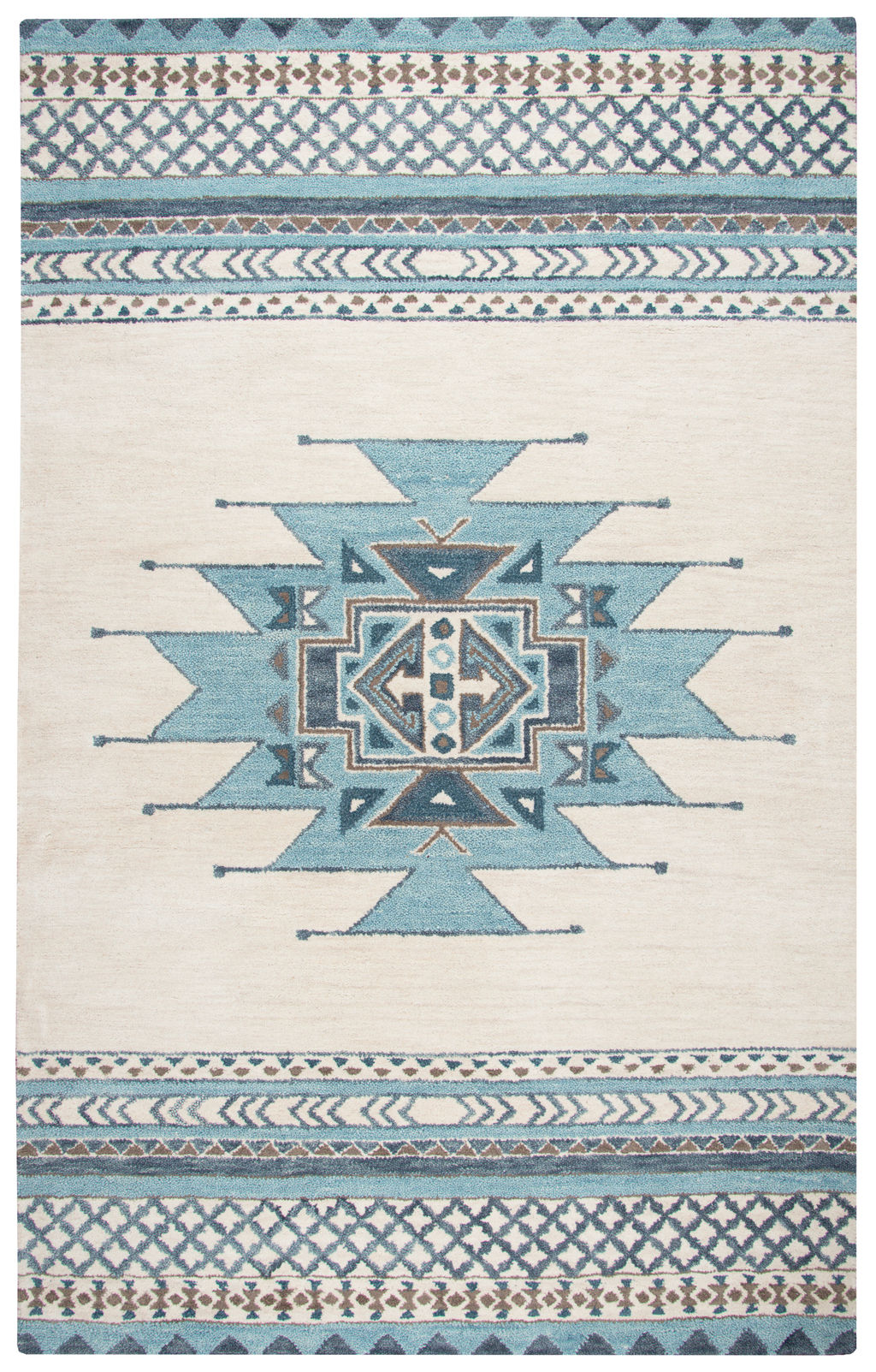 Southwest Blue 8’ X 10’ Hand-Tufted Rug