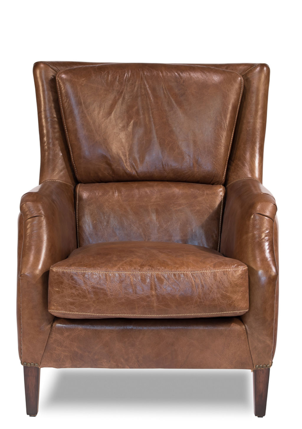 Sarreid Baker Leather Arm Chair