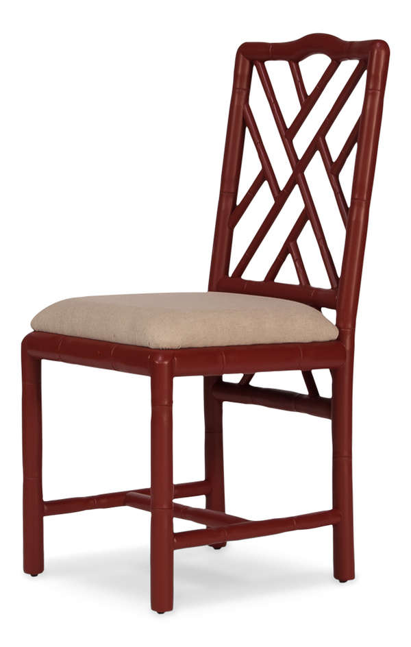 Brighton Bamboo Side Chair Red