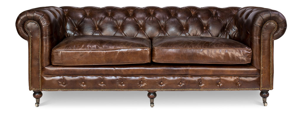 Castered Chesterfield Sofa