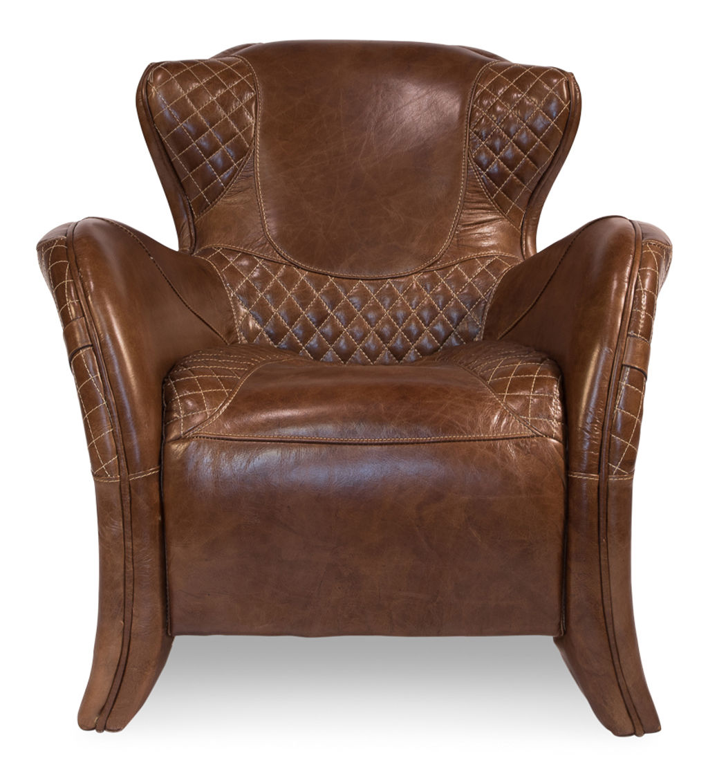 Sarreid Hera Leather Arm Chair