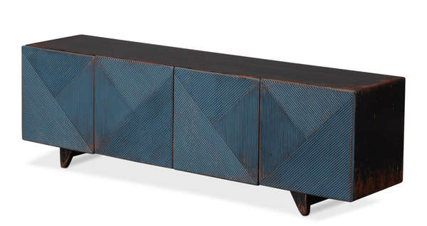 Low Wall Console For Tv Blue