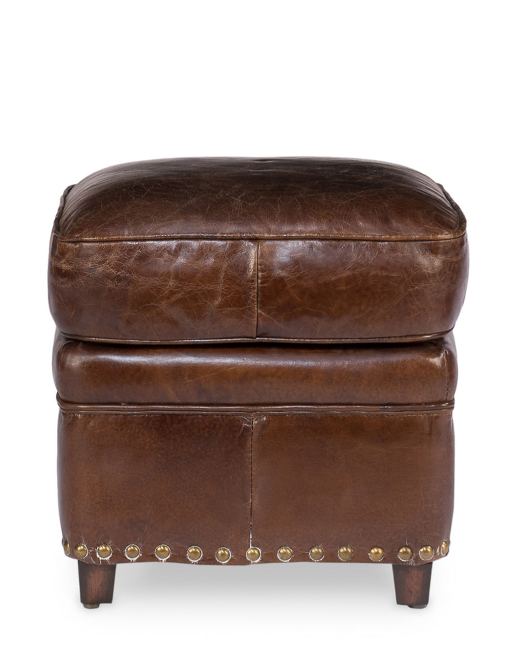 Sarreid Papa's Leather Footstool