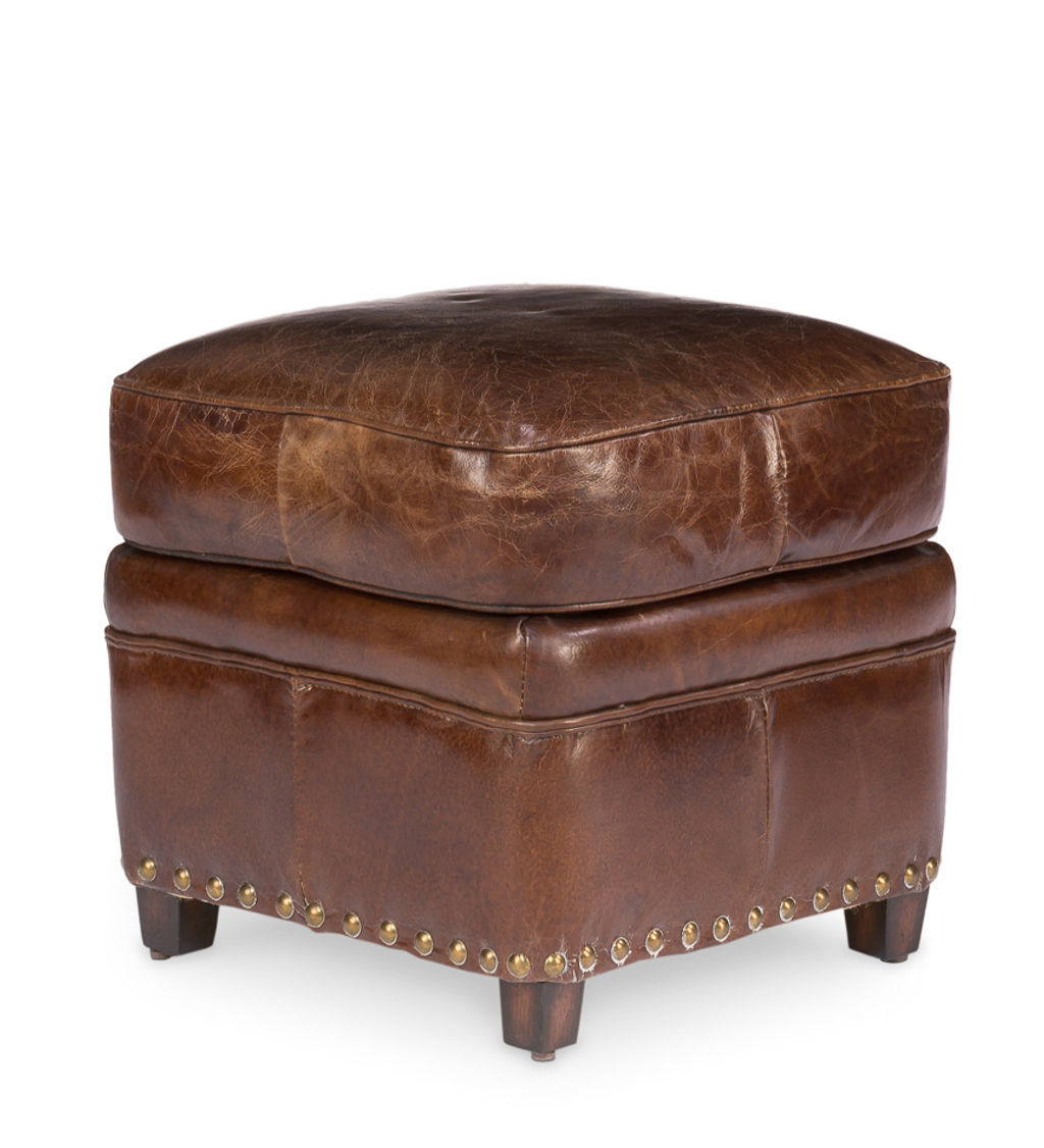 Sarreid Papa's Leather Footstool