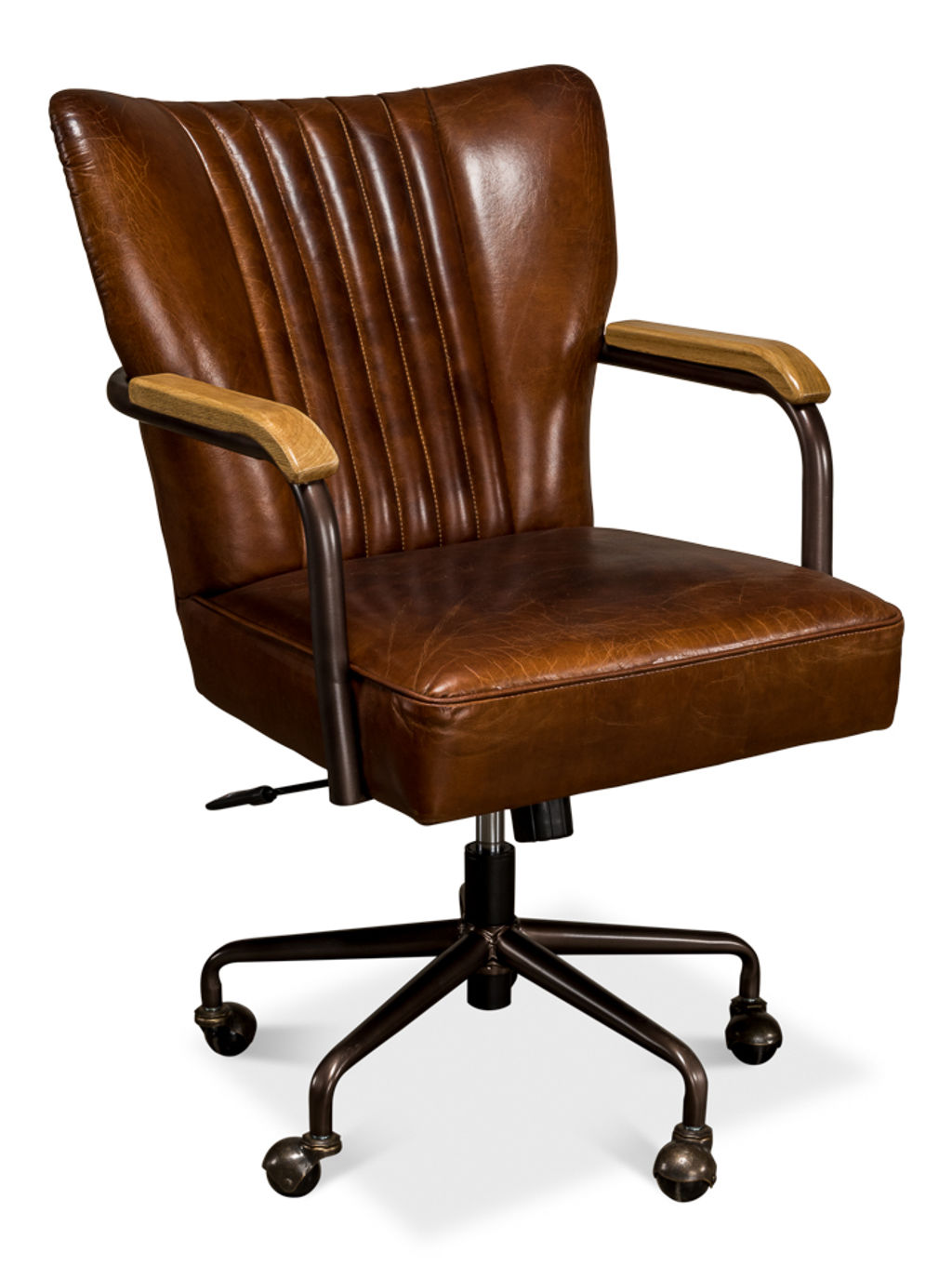 Parker Office Chair Vintage Cigar Lthr