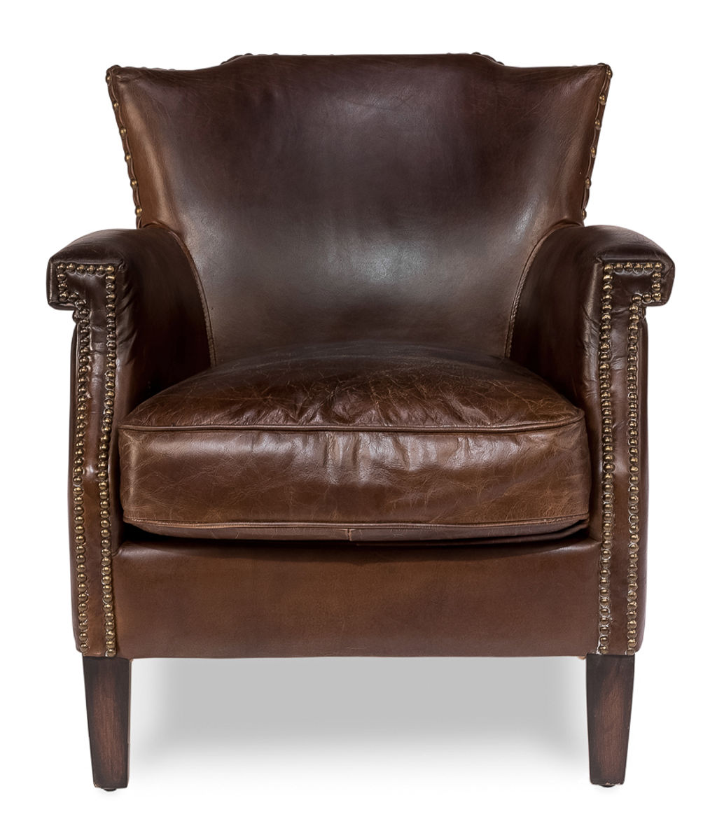 Sarreid Topeka Leather Chair