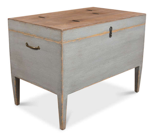Trunk Side Table W/ Secret Storage