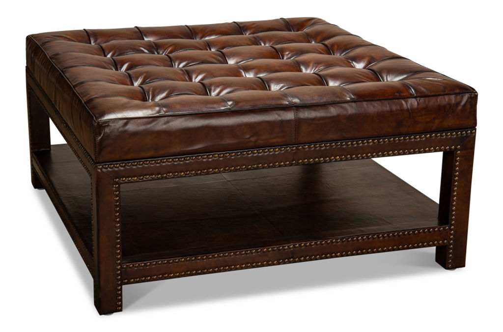 Vintage Tufted Ottoman