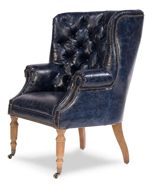 Welsh Blue Leather Chair