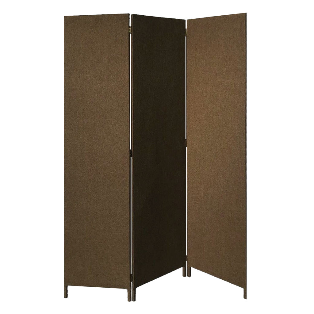 3 Panel Fabric Soho Screen, Brown
