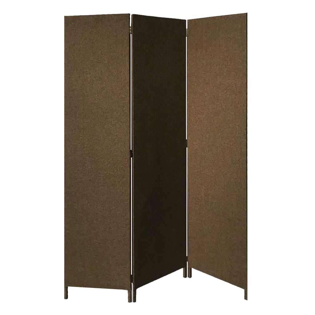 3 Panel Fabric Soho Screen, Brown
