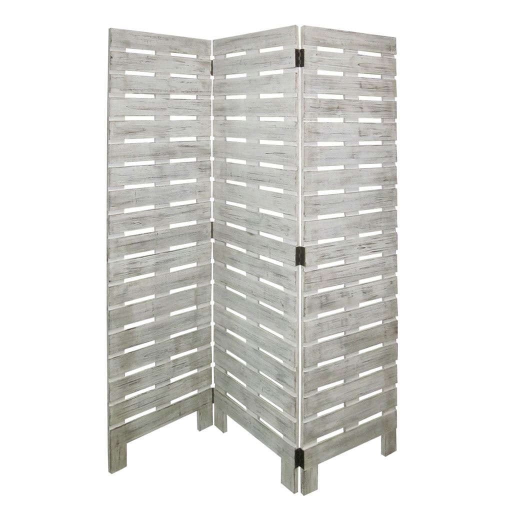 Room Separator Screen, Weathered White
