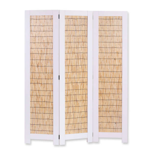 White Wicker Screen