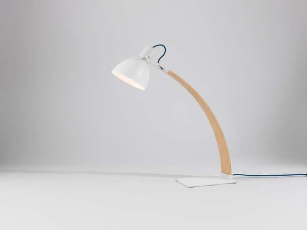 Laito Wood Table Lamp, White