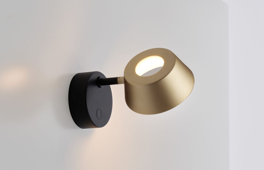 Olo Wall Sconce, Black And Champagne Gold
