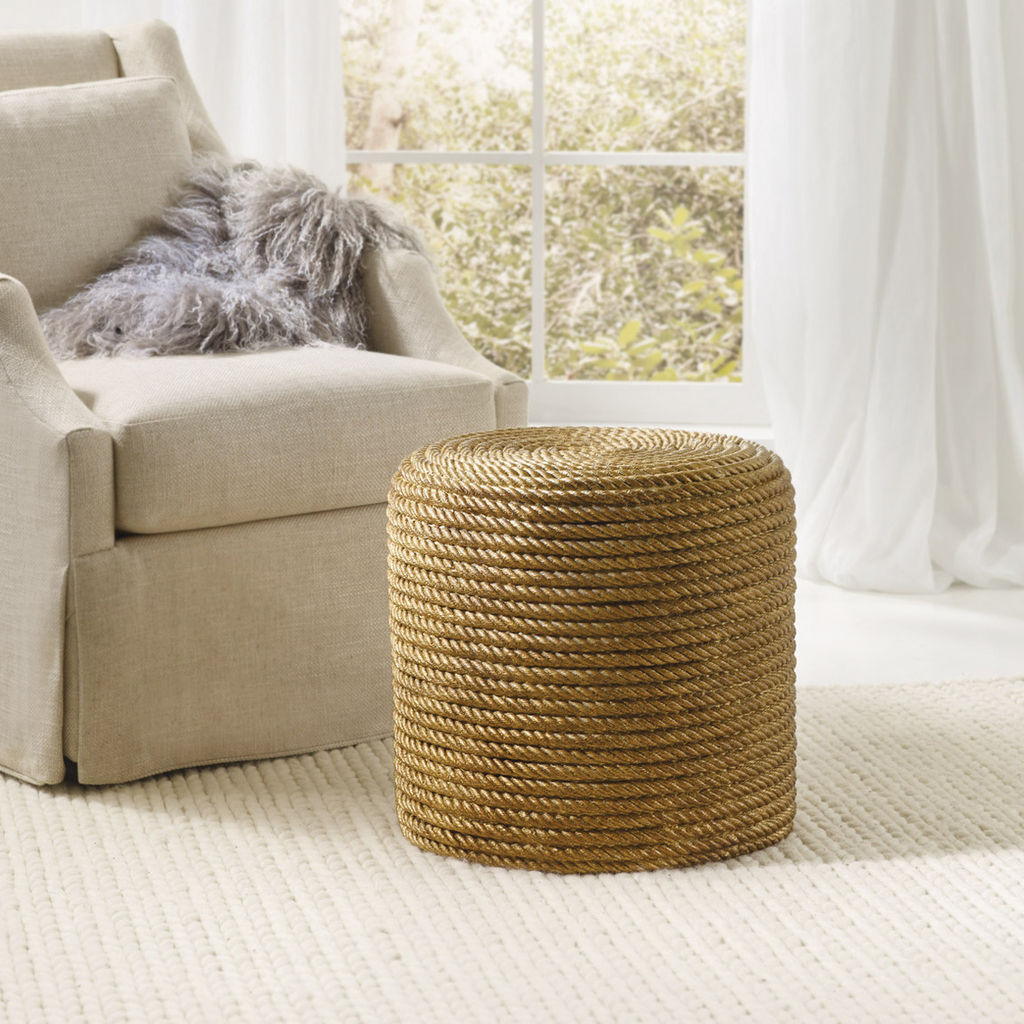 Rope Stool-Gold