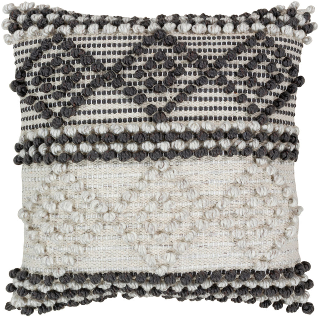 Anders 22" X 22" Pillow Kit, Charcoal