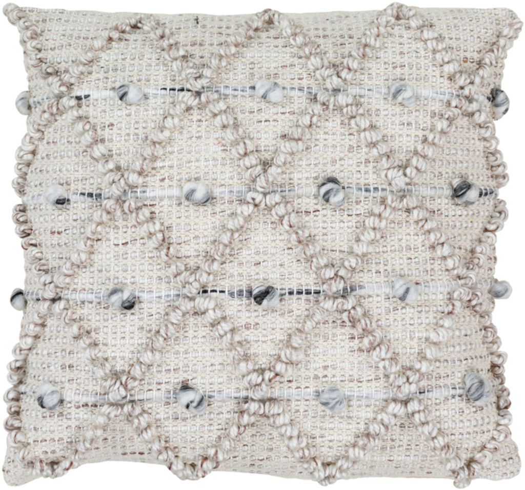 Anders 22" X 22" Pillow Kit, Cream (Polyester Insert + Cover)