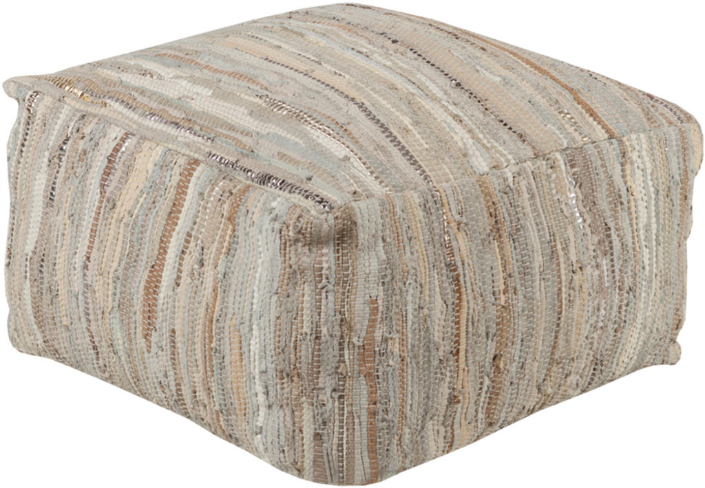 Preview image for Anthracite 24" X 24" X 13" Pouf, Cream