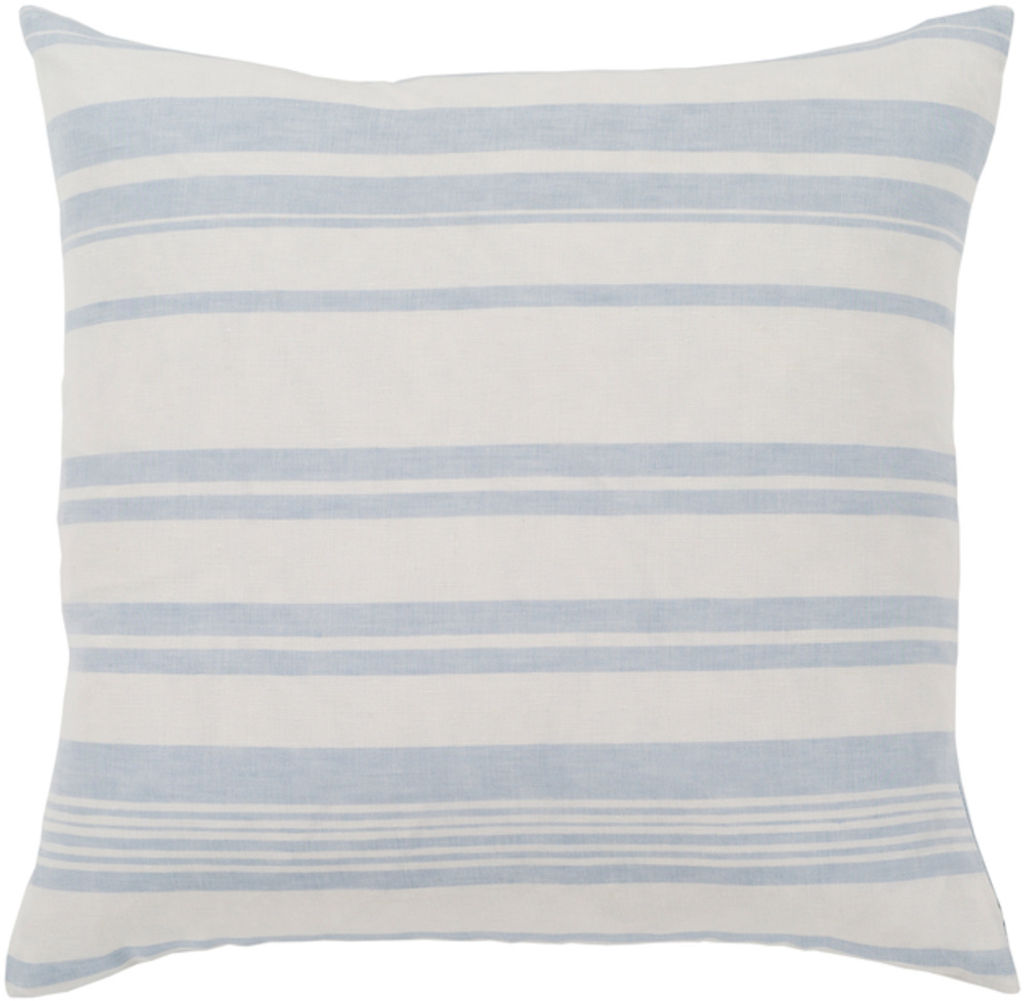 Preview image for Harbor Stripe 20" X 20" Pillow Kit, Pale Blue (Down Insert + Cover)