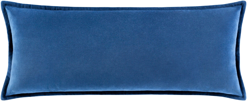 Cotton Velvet Lumbar Pillow With Down Insert