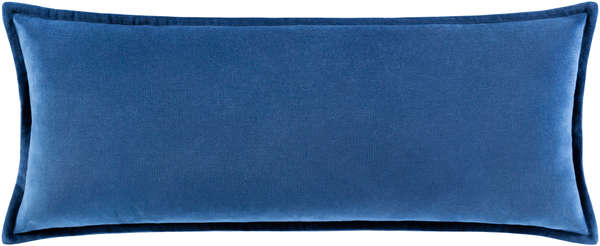 Cotton Velvet Lumbar Pillow With Down Insert