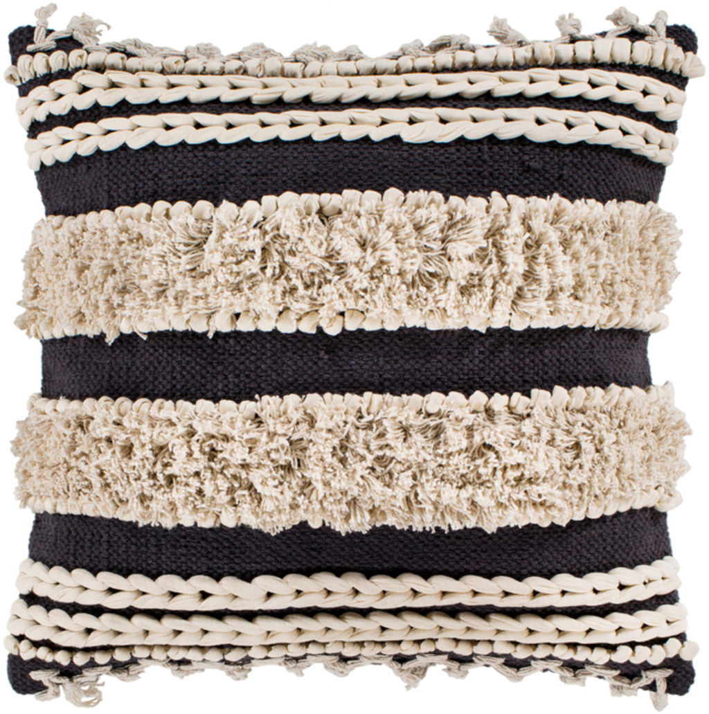 Helena 22" X 22" Pillow Kit, Charcoal