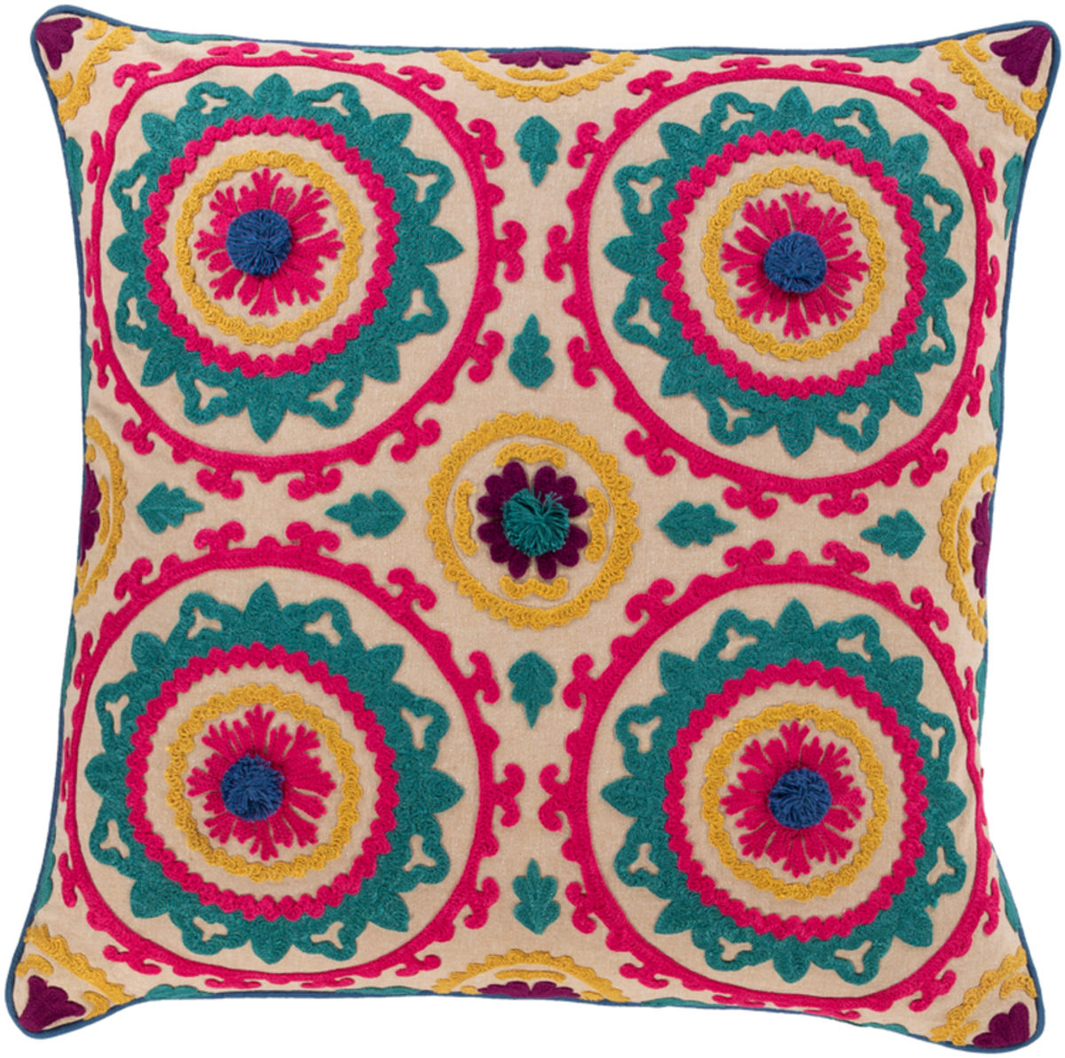 Khavi 20" X 20" Pillow Kit, Bright Pink