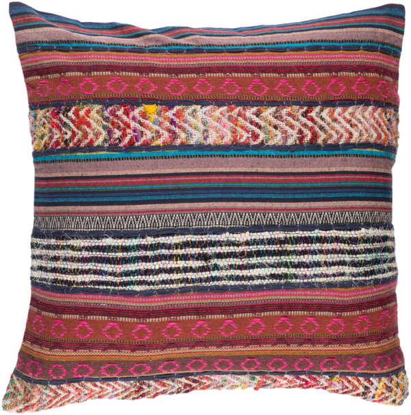 Global 20" X 20" Pillow Kit, Bright Pink (Down Insert + Cover)