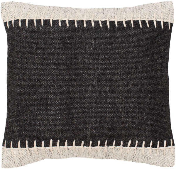 Niko 20" X 20" Pillow Kit, Black (Polyester Insert + Cover)