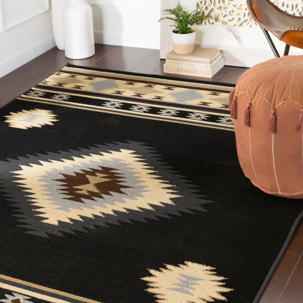 Preview image for Paramount 6'7" X 9'6" Rug, Black
