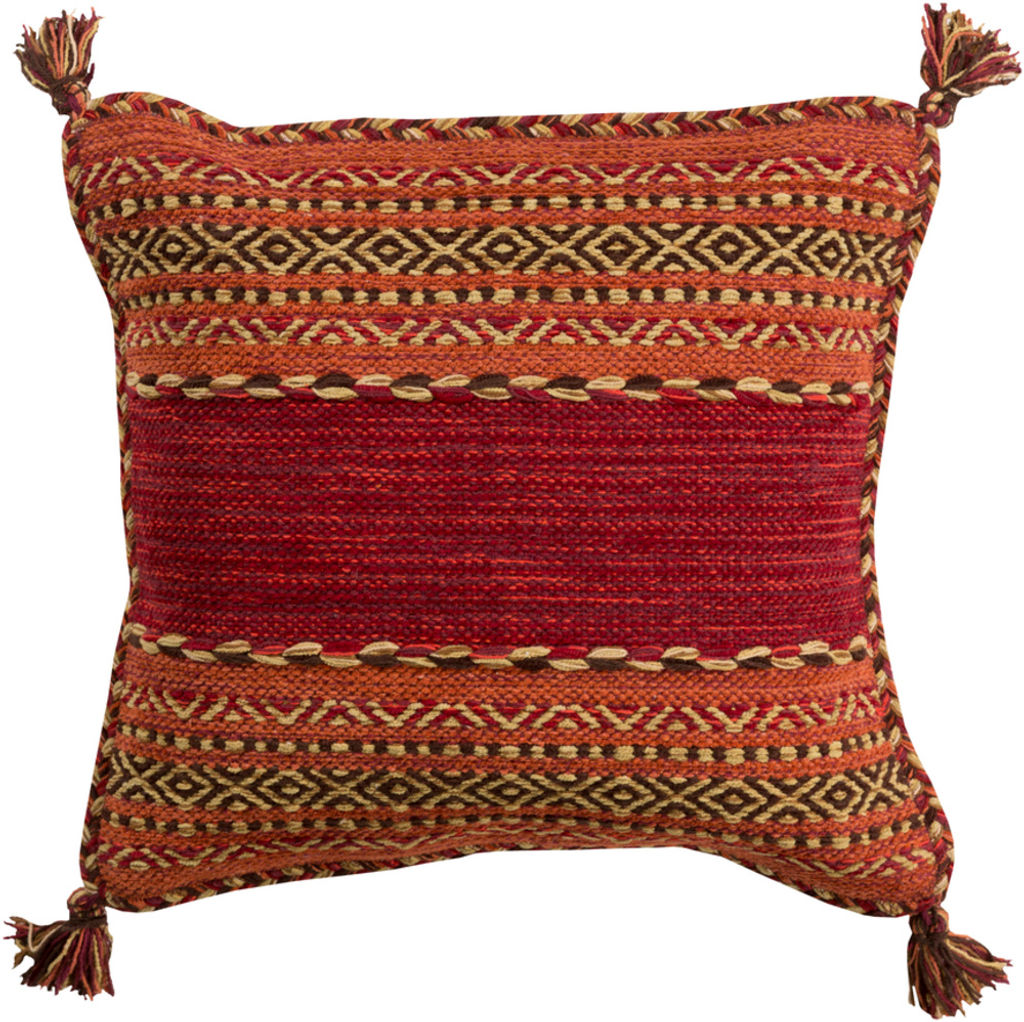18" X 18" Pillow Kit, Dark Red (Polyester Insert + Cover)