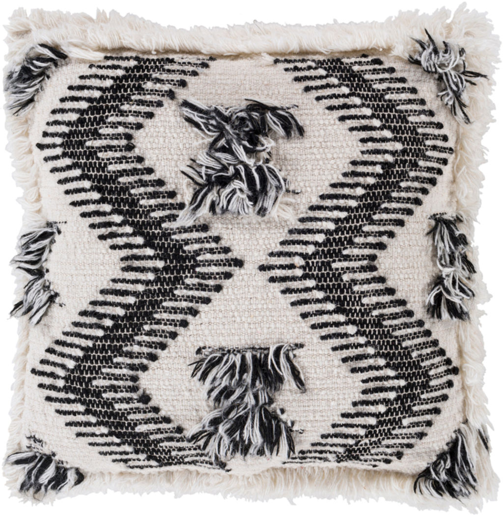 Zelah 20" X 20" Pillow Kit, Cream (Polyester Insert + Cover)