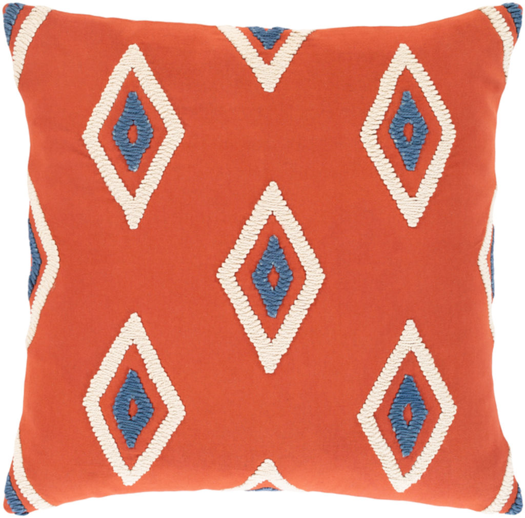 Zulu 20" X 20" Pillow Kit, Rust (Down Insert + Cover)