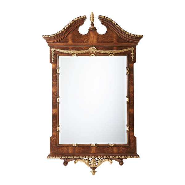 The India Silk Bedroom Wall Mirror